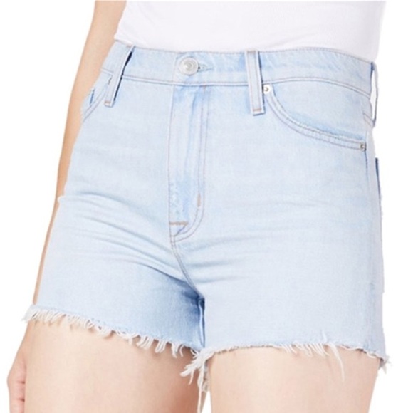 Hudson Jeans Pants - Hudson Women’s Sade Cut Off Denim Shorts High Rise Frayed Hem in Trea Size 24